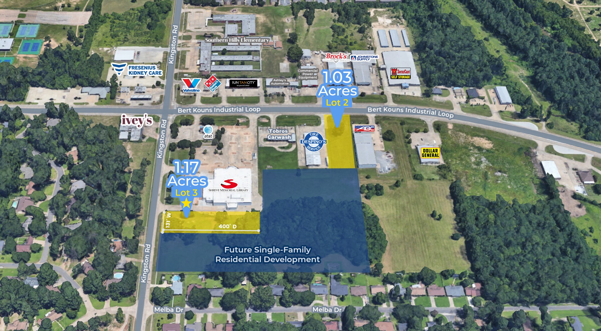 Kingston, Shreveport, LA à vendre Aérien- Image 1 de 3
