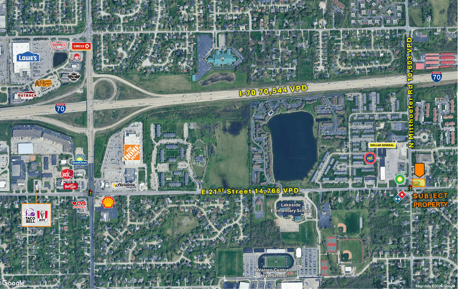 2105 N Mitthoeffer Rd, Indianapolis, IN for sale - Aerial - Image 2 of 5