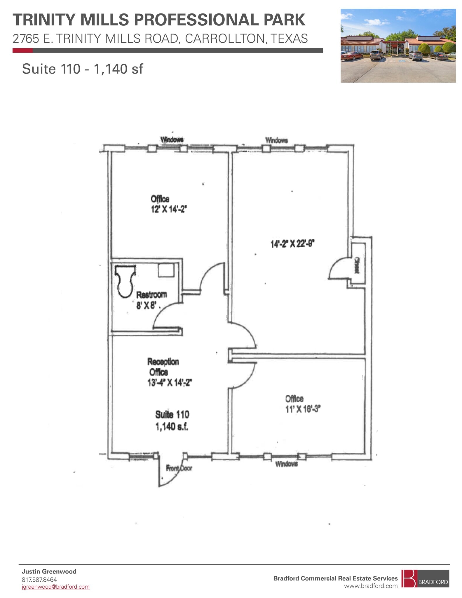 2761 E Trinity Mills Rd, Carrollton, TX à louer Plan d’étage- Image 1 de 1