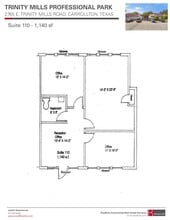 2761 E Trinity Mills Rd, Carrollton, TX à louer Plan d’étage- Image 1 de 1