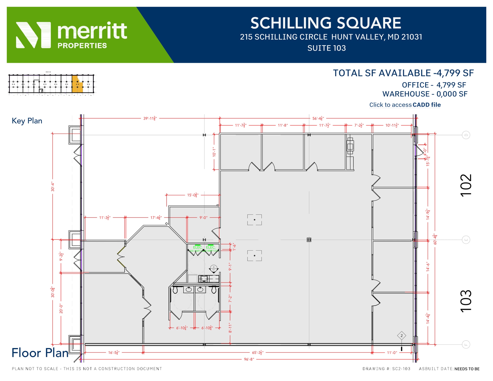 215 Schilling Cir, Hunt Valley, MD à louer Plan d’étage- Image 1 de 1