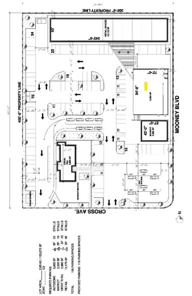 NWC Cross & Mooney, Tulare, CA for sale - Site Plan - Image 3 of 3