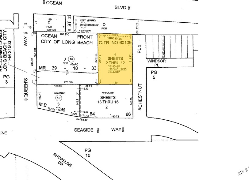 400 W Ocean Blvd, Long Beach, CA à vendre - Plan cadastral - Image 2 de 4