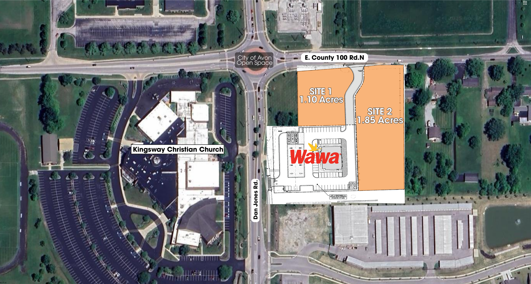 8063 E County Road 100 N, Avon, IN for lease Aerial- Image 1 of 3