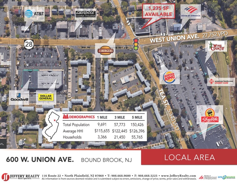 600 W Union Ave, Bound Brook, NJ à louer - Photo du bâtiment - Image 2 de 3