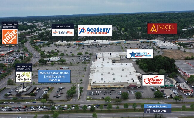 Plus de détails pour 3725 Airport Blvd, Mobile, AL - Commerce de détail à vendre