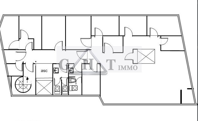 Bureau dans Clichy à louer - Plan d’étage - Image 2 de 10
