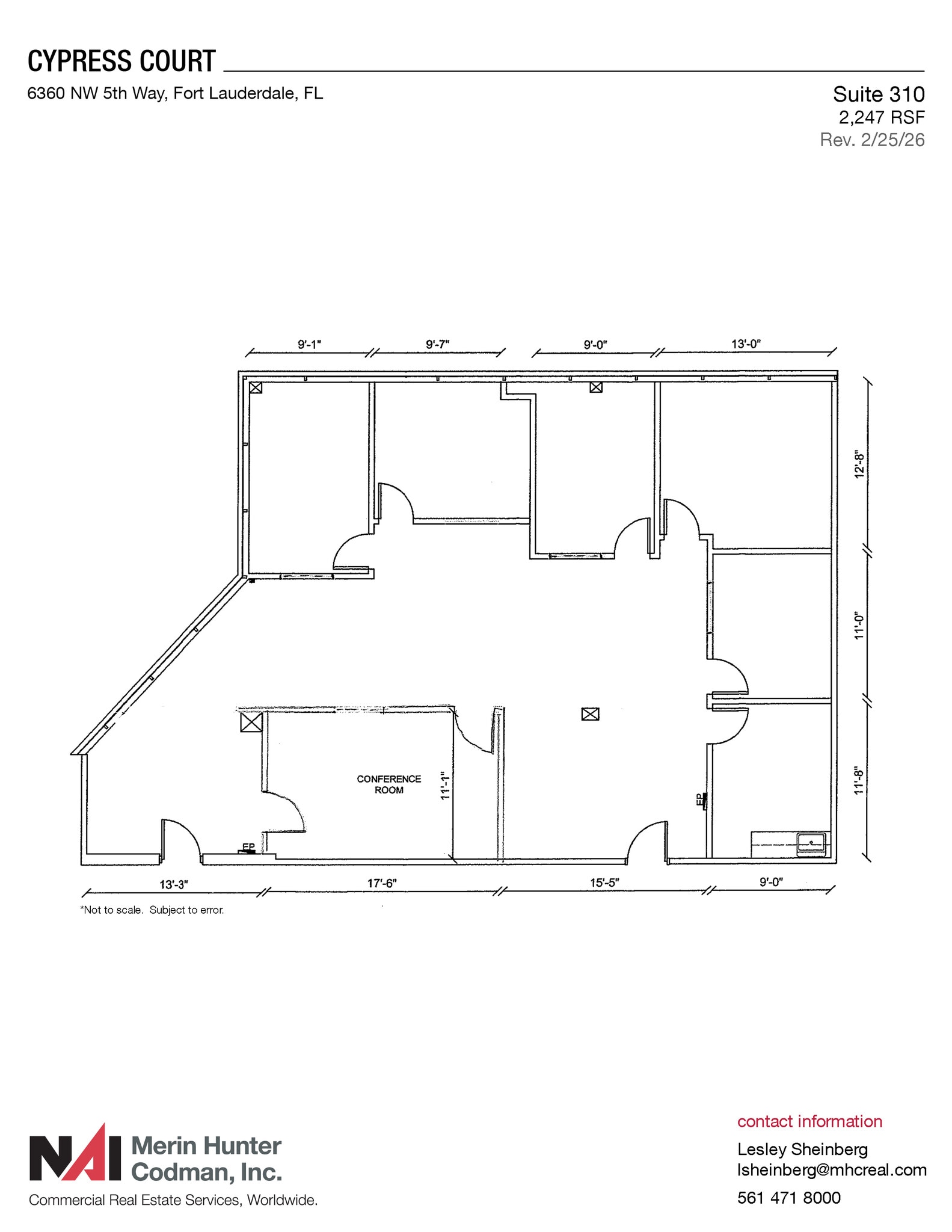 6360 NW 5th Way, Fort Lauderdale, FL à louer Plan d’étage- Image 1 de 11