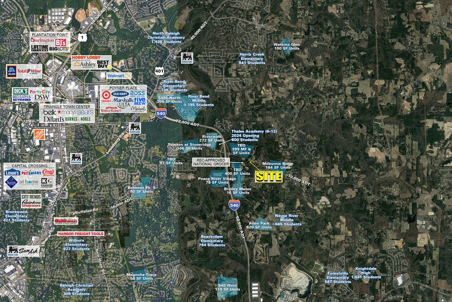 Buffaloe Rd And Forestville Rd, Raleigh, NC for lease - Aerial - Image 2 of 4