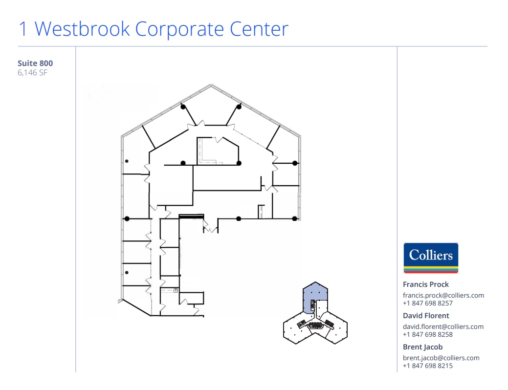 1 Westbrook Corporate Ctr, Westchester, IL for lease Floor Plan- Image 1 of 1