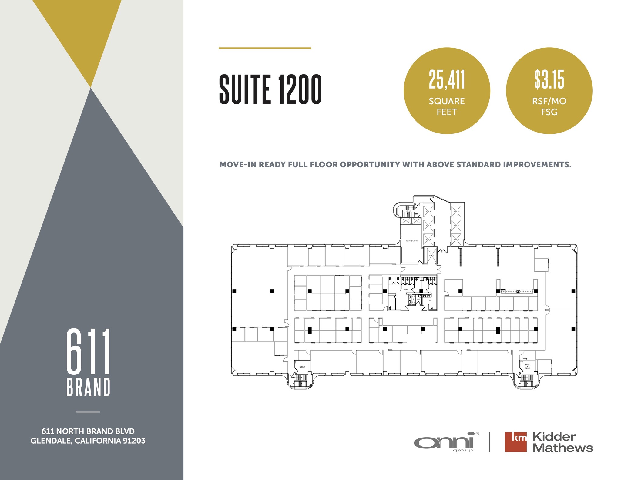 611 N Brand Blvd, Glendale, CA for lease Floor Plan- Image 1 of 1