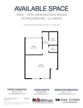 1305 Remington Rd, Schaumburg, IL for lease Floor Plan- Image 1 of 2