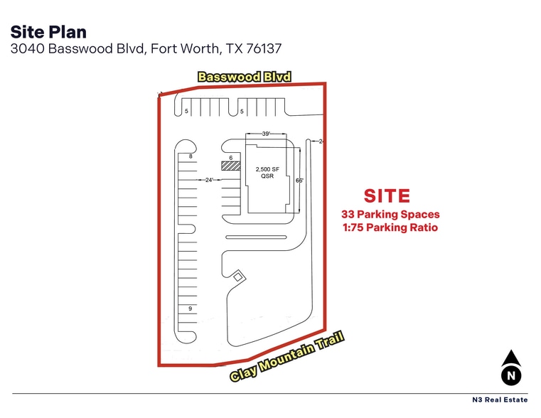 3040 Basswood Blvd, Fort Worth, TX for lease - Site Plan - Image 3 of 3