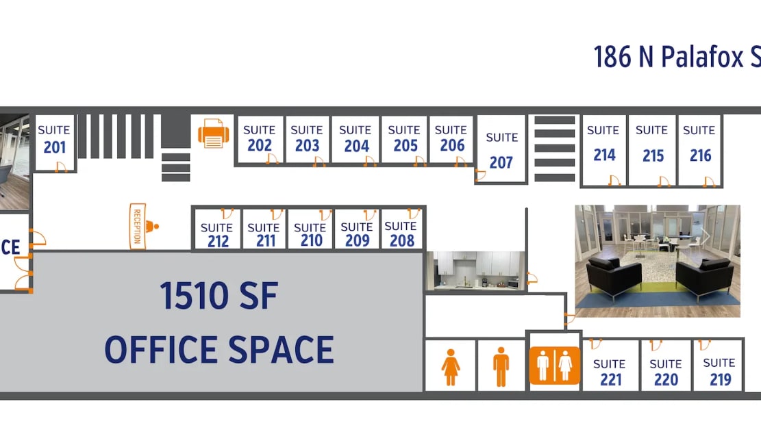 186 N Palafox St, Pensacola, FL à louer Plan de site- Image 1 de 1