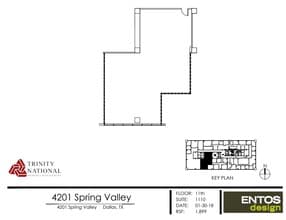 4201 Spring Valley Rd, Dallas, TX à louer Plan d’étage- Image 1 de 1