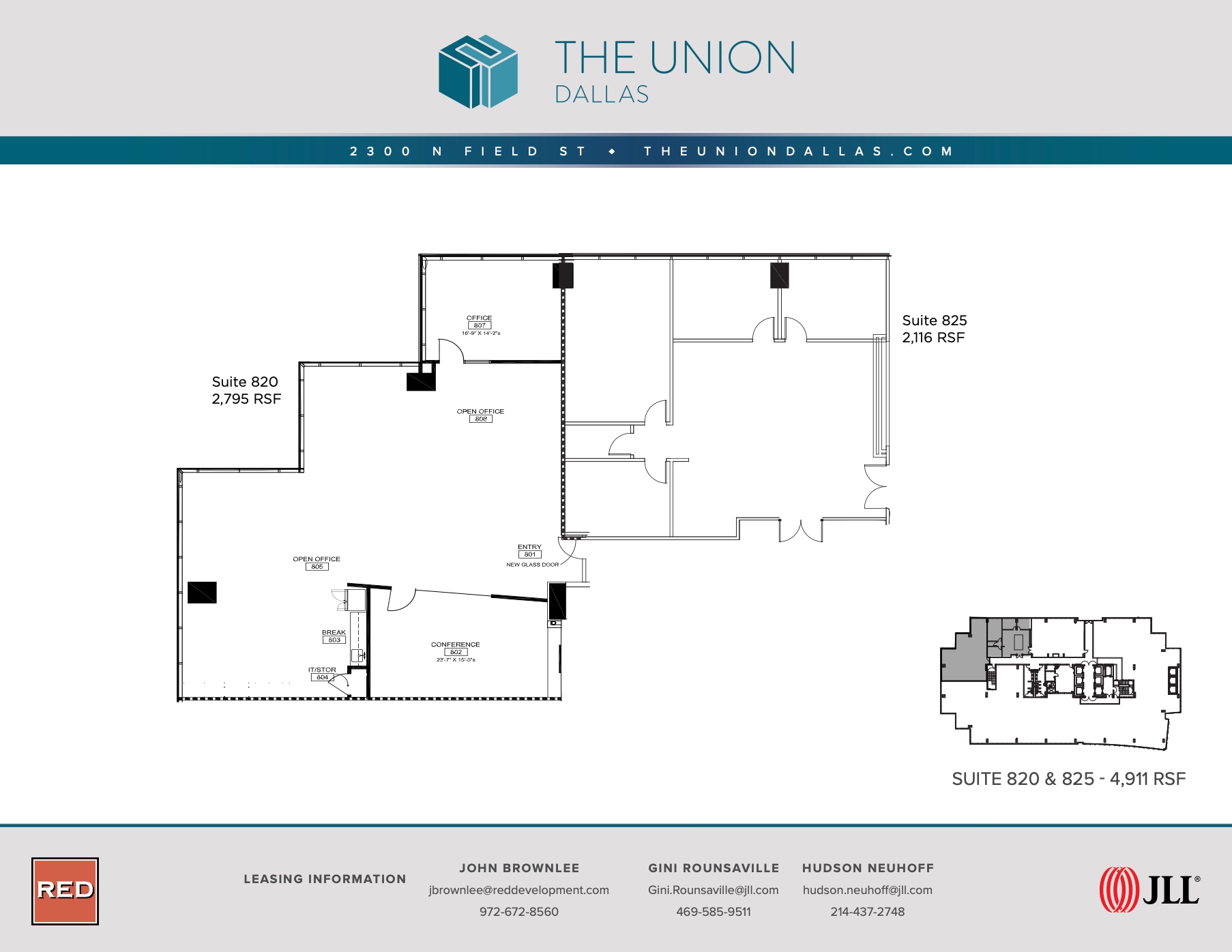 2300 N Field St, Dallas, TX à louer Plan d’étage- Image 1 de 1