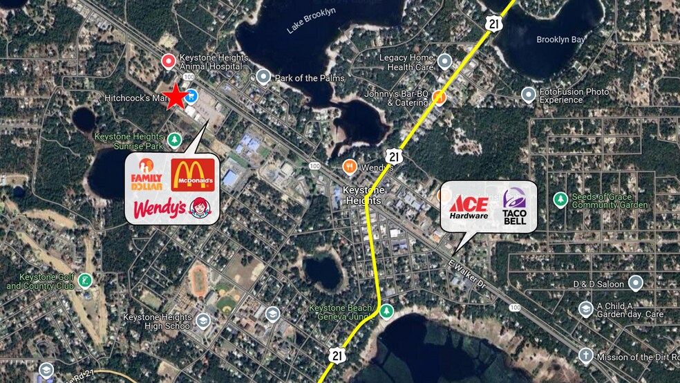 7378 Sunrise Blvd, Keystone Heights, FL à louer - Aérien - Image 3 de 4