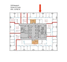 520 Newport Center Dr, Newport Beach, CA à louer Plan d’étage- Image 2 de 2