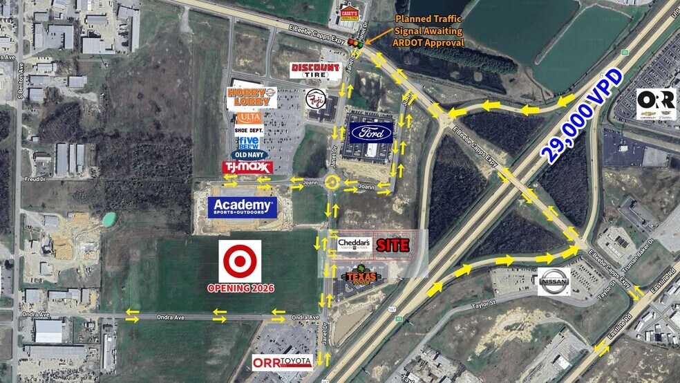 Janet Dr & Beebe Capps Expressway, Searcy, AR à vendre - Photo du bâtiment - Image 3 de 3
