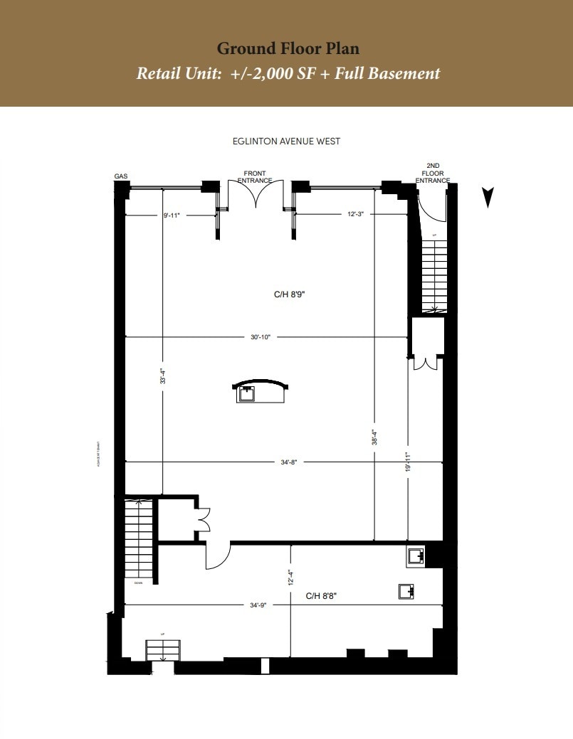1064 Eglinton Ave W, Toronto, ON à louer Plan d’étage- Image 1 de 8