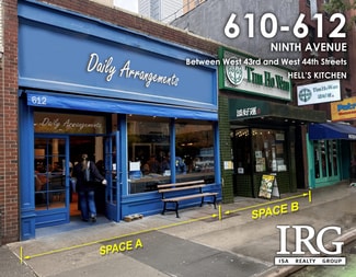 Plus de détails pour 610-612 Ninth Ave, New York, NY - Commerce de détail à louer