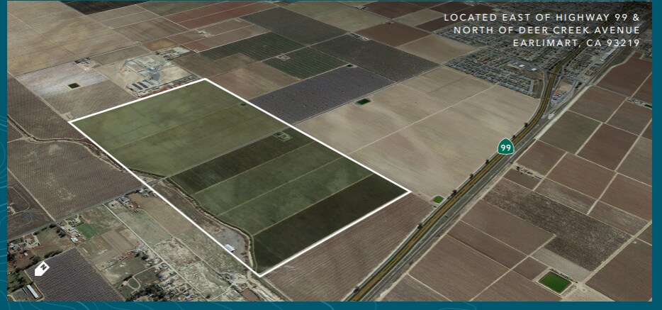 East of Highway 99 & North of Deer Creek Avenue, Earlimart, CA for sale - Aerial - Image 1 of 10