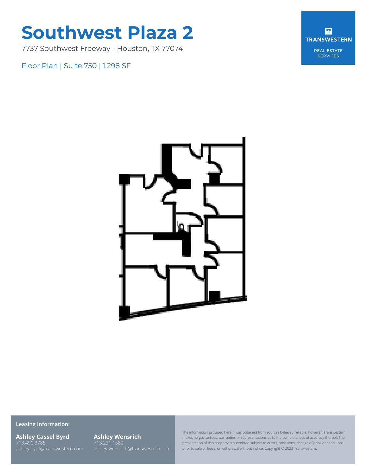 7737 Southwest Fwy, Houston, TX à louer Plan d’étage- Image 1 de 1