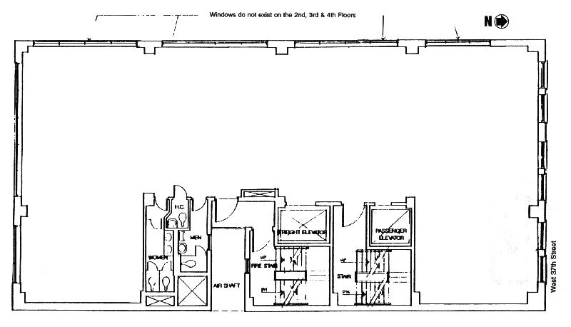 40 W 37th St, New York, NY for lease - Typical Floor Plan - Image 3 of 10