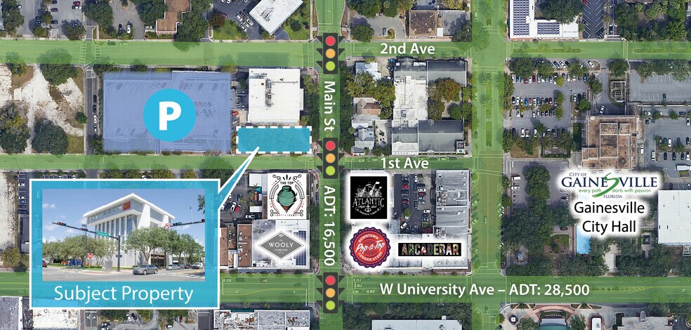 104 N Main St, Gainesville, FL à louer - Aérien - Image 2 de 4