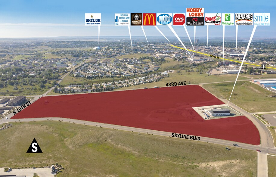 1609 Skyline Blvd, Bismarck, ND à vendre - Aérien - Image 2 de 3