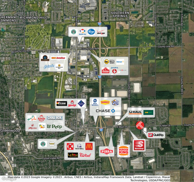 E. Main St. & N. Graham Rd., Greenwood, IN à vendre - Aérien - Image 3 de 3