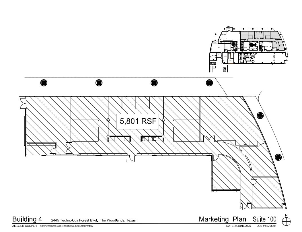 2445 Technology Forest Blvd, The Woodlands, TX à louer Plan d’étage- Image 1 de 1