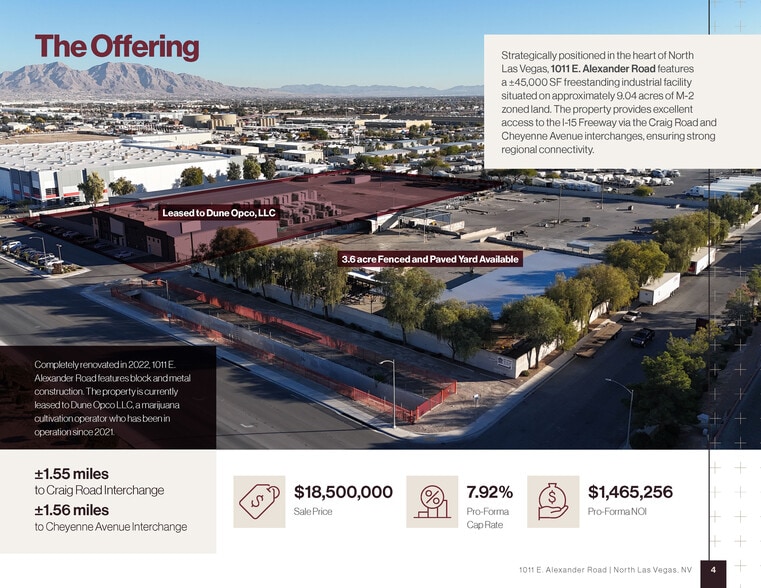 1011 E Alexander Ave, North Las Vegas, NV for sale - Aerial - Image 2 of 5