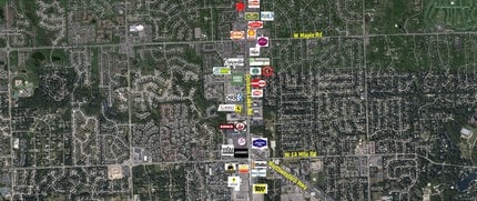 6230 Orchard Lake Rd, West Bloomfield, MI - AERIAL  map view