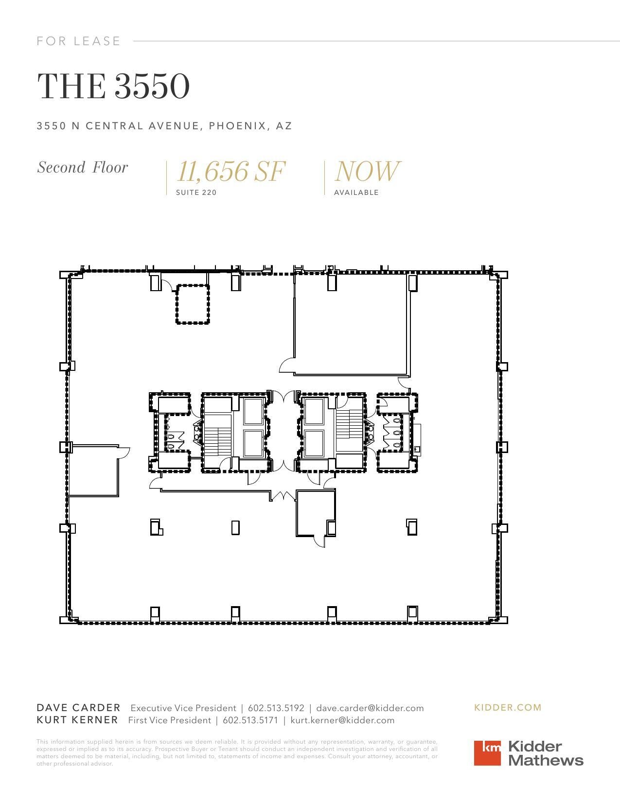 3550 N Central Ave, Phoenix, AZ à louer Plan d’étage- Image 1 de 1