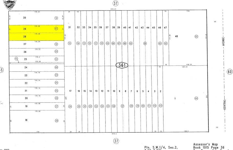 12598 Central Ave, Chino, CA à vendre - Plan cadastral - Image 1 de 1