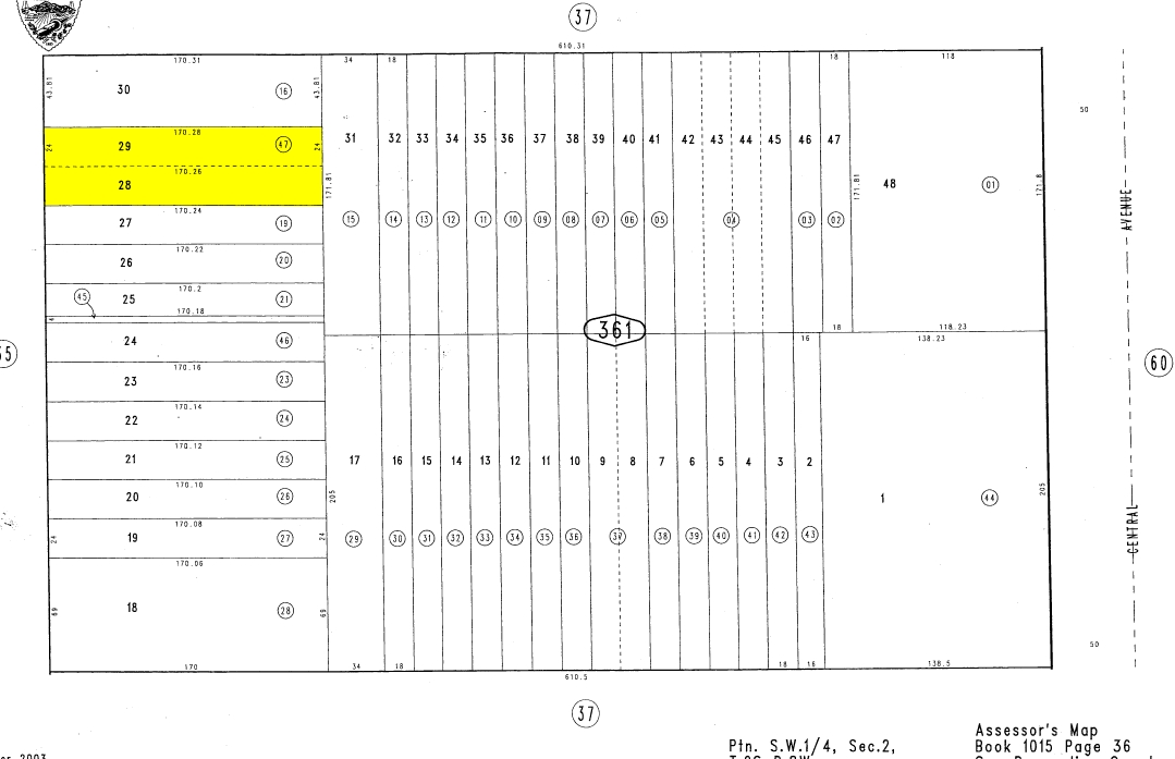 12598 Central Ave, Chino, CA à vendre Plan cadastral- Image 1 de 1