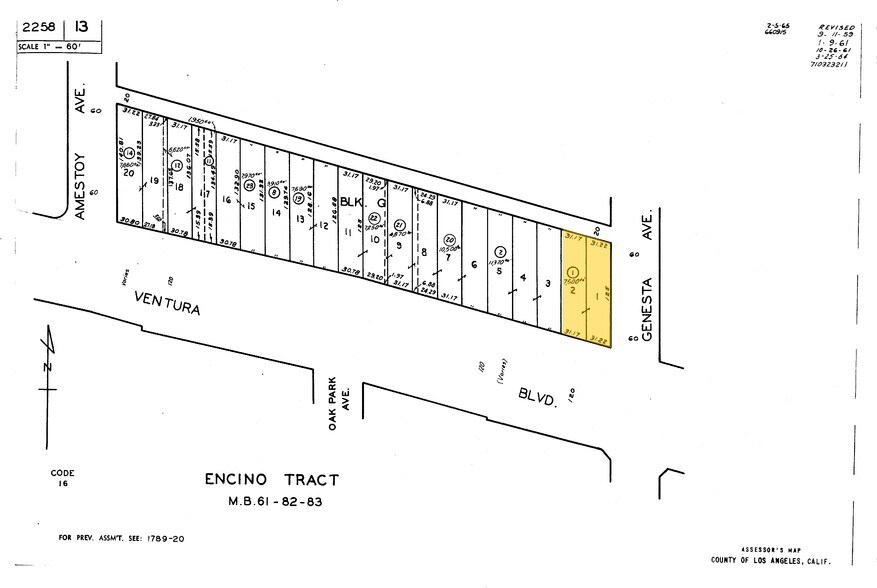 17001-17005 Ventura Blvd, Encino, CA à louer - Plan cadastral - Image 2 de 4