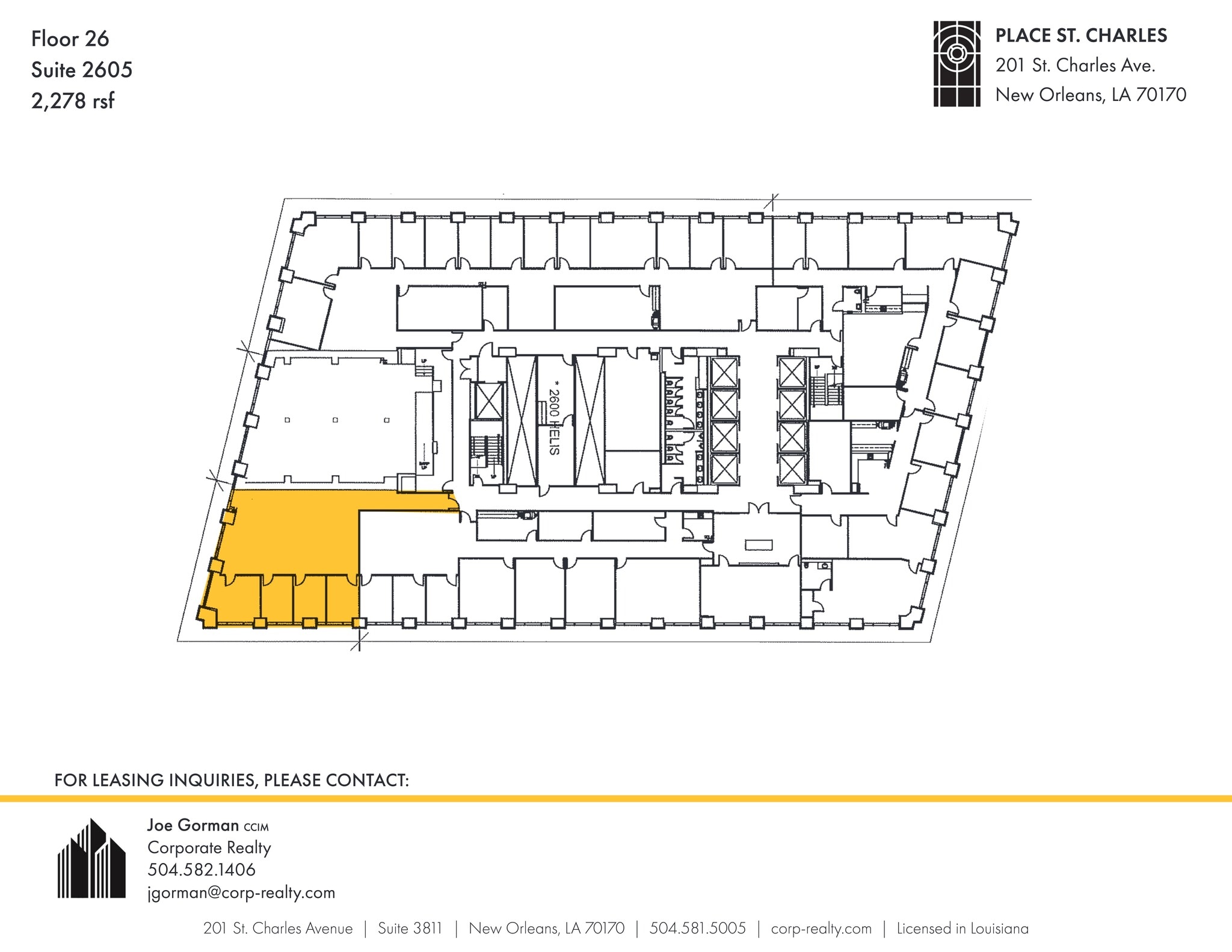 201 St. Charles Ave, New Orleans, LA for lease Site Plan- Image 1 of 1