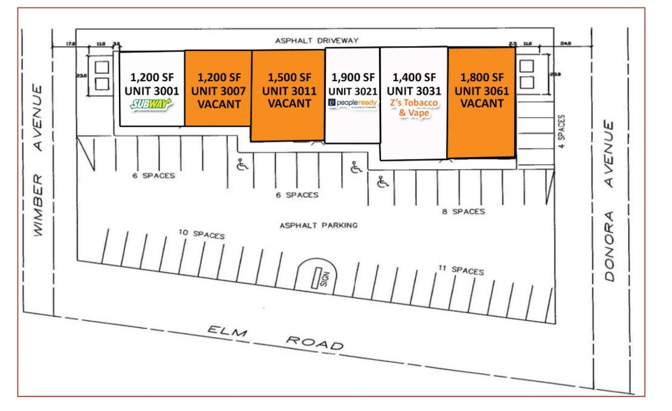 3001-3061 Elm Rd NE, Warren, OH à louer - Plan d’étage - Image 2 de 2