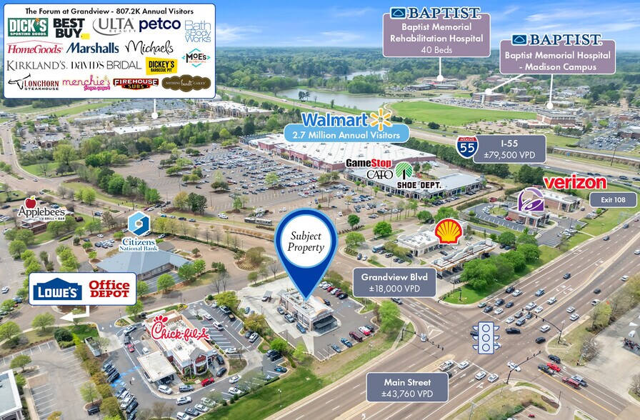 1863 Main St, Madison, MS à vendre - Photo du bâtiment - Image 2 de 6