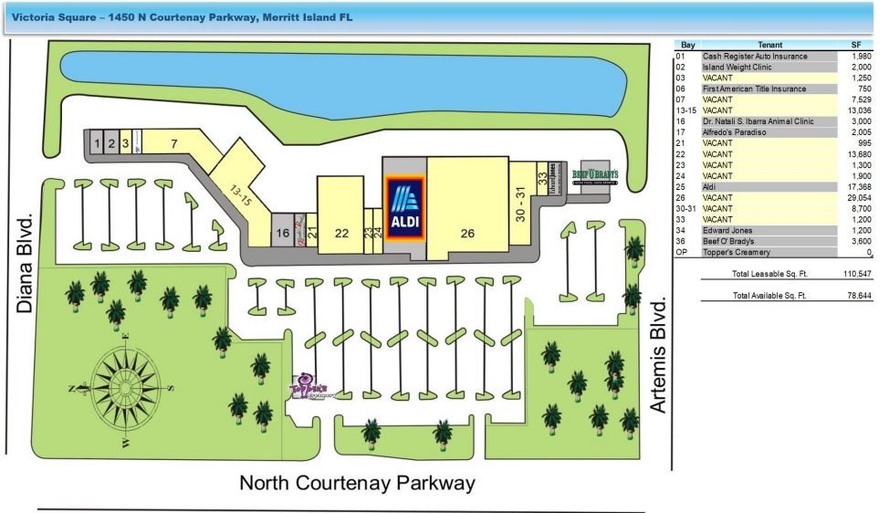 1450 N Courtenay Pky, Merritt Island, FL à louer Plan de site- Image 1 de 1