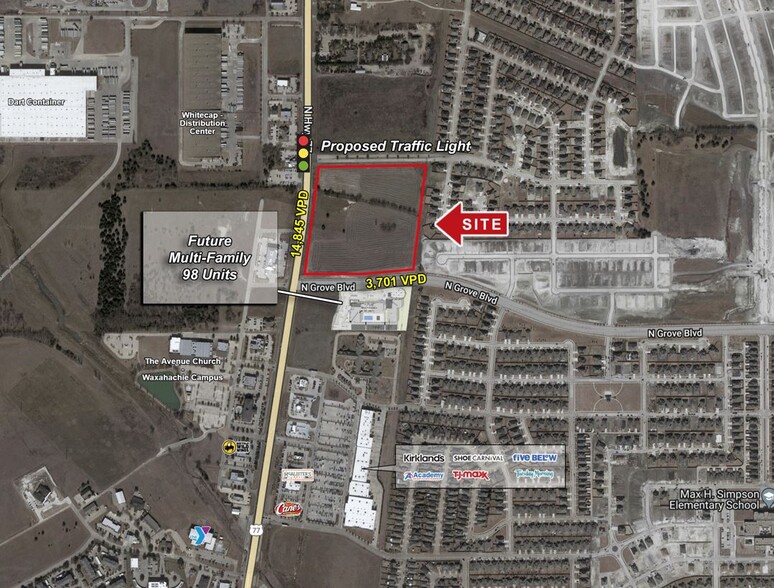 NEC North Grove & US 77, Waxahachie, TX for sale - Building Photo - Image 1 of 1