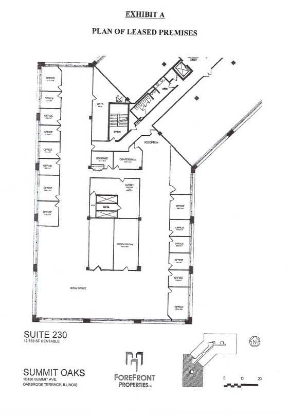 1 S 450 Summit Ave, Oakbrook Terrace, IL à louer Plan d  tage- Image 1 de 1