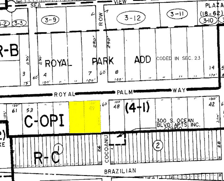 400 Royal Palm Way, Palm Beach, FL à louer - Plan cadastral - Image 2 de 10