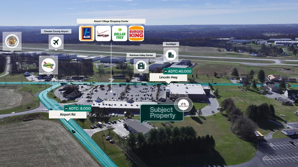 180 Airport Rd, Coatesville, PA à vendre - Aérien - Image 2 de 3