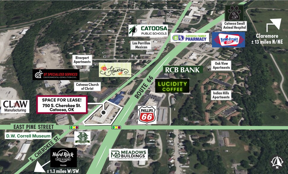 750 S Cherokee St, Catoosa, OK for lease - Aerial - Image 3 of 18