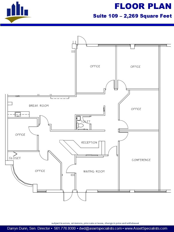 5 Harvard Cir, West Palm Beach, FL à louer Plan d’étage- Image 1 de 7