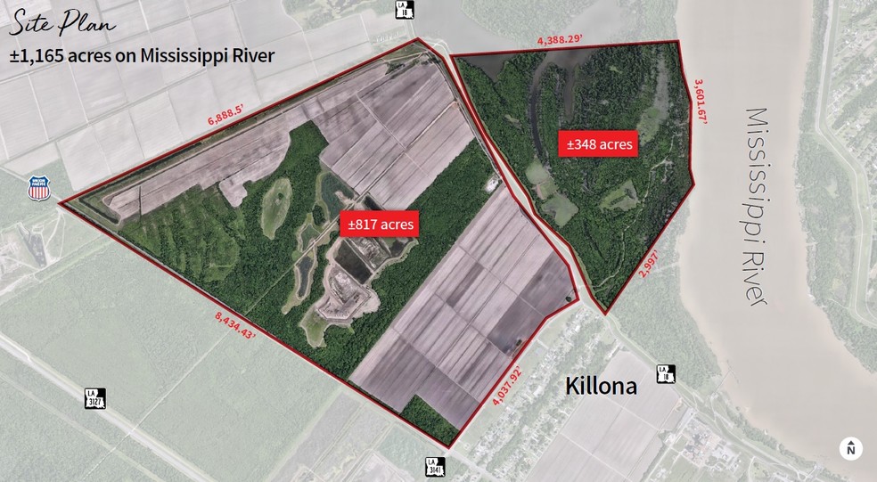 Hwy 3127 & 18, Killona, LA à vendre - Plan de site - Image 2 de 3