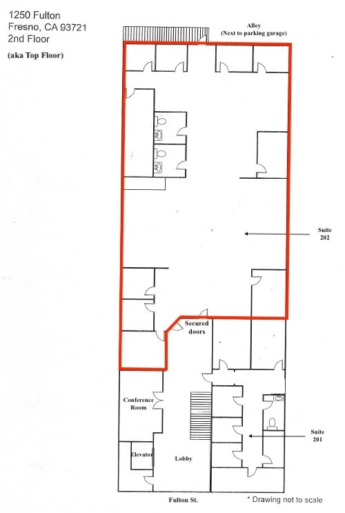 1250-1252 FULTON St, Fresno, CA for lease Floor Plan- Image 1 of 1